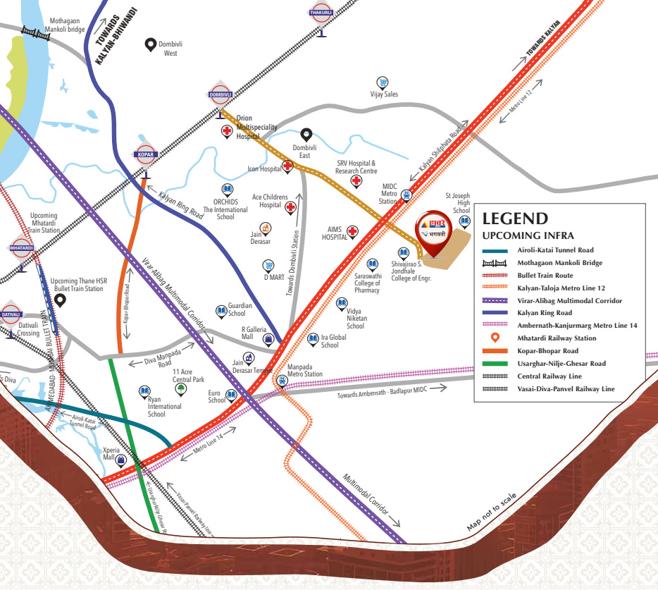 Haware Swaraj Dombivli Connectivity Map